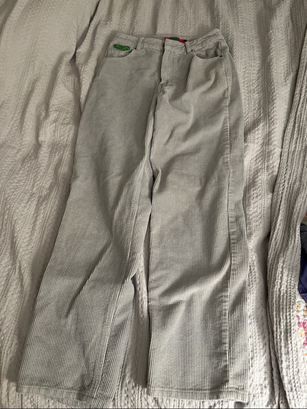 Empyre Light Gray Corduroy Pants - Straight Leg